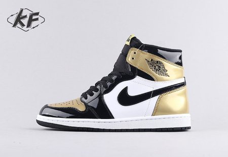 Jordan 1 Retro High NRG Patent Gold Toe 861428-007 Size 40-47.5