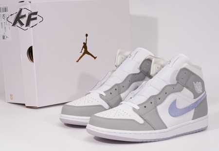 Air Jordan 1 Mid Wolf Grey Aluminum BQ6472-105 SIZE: 36-46