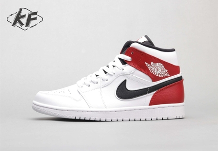 Air Jordan 1 Mid White Black Gym Red 36-46