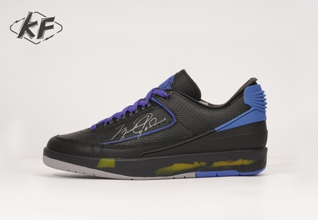 OFF-WHITE x Air Jordan 2 Black Varsity Royal SIZE: 40-47.5