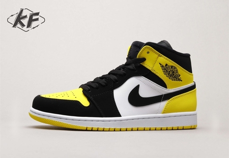 Air Jordan 1 Mid Yellow Toe Black 36-46