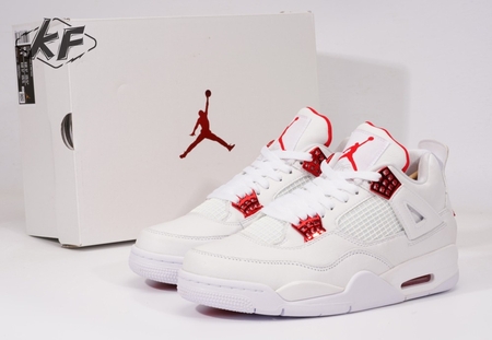 Air Jordan 4 "White University Red" SIZE: 36-46