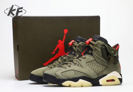 Travis Scott X Air Jordan 6 Medium Olive TS Couple 40-47.5