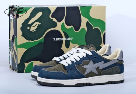 Bape Sk8 Sta Army Green Dark Blue Size 36-45