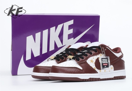 Nike SB Dunk Low Supreme Stars Barkroot Brown 36-47.5