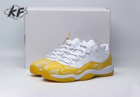 Jordan 11 Retro Low Tour Yellow Snakeskin (Women's) AH7860-107 Size 36-44.5