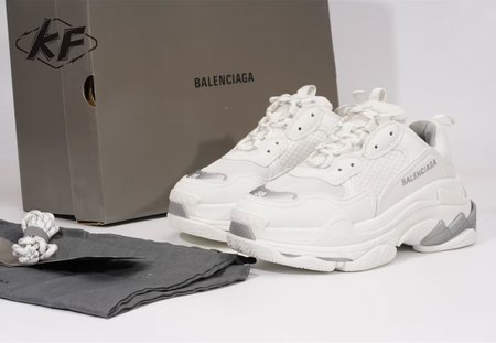 BALENCIAGA TRIPLE S WHITE GREY SP SIZE 35-46